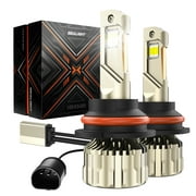 Sealight 9007/HB5 Bulbs, 20000 Lumens 600% Brightness LED Light Bulb with Fan, 60W 6500K Cool White Halogen