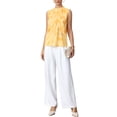 thumbnail image 2 of INSPIRE CHIC Summer Dressy Tank Top for Women Sleeveless Floral Business Casual Work Blouse Top XS Yellow, 2 of 6