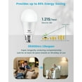 thumbnail image 4 of A19 LED , 9W E26 Lighting Bulbs(60 Watt Equivalent),5000K Cool White, 800LM Standard Base for Kitchen, Living Room, Corridor, Office, UL Listed, 4 Packs, 4 of 5