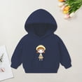 thumbnail image 2 of UAYOTSE Boys and Girls Hooded Sweatshirts Plus Fleece Childrens Clothing Cartoon Prints Long Sleeved Tops for Small and Medium Sized Children(18-24 Months,P106-Navy), 2 of 7