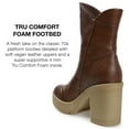 thumbnail image 3 of Journee Collection Womens Jaquie Round Toe Platform High Ankle Booties, 3 of 6
