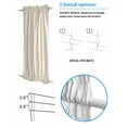 thumbnail image 3 of Cream Blackout Curtains, French Door Curtains for Door Window, Modern Pure Beige Privacy Drapery for Patio/Sidelight Doors, 1 Panel with Tieback, 54 x 40 Inches, 3 of 6