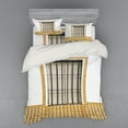 thumbnail image 1 of Ambesonne Urban Bedding Set 4 Pcs, Modern Spanish Shutter, Queen, Brown White, 1 of 3