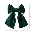 thumbnail image 5 of Green Pearl Beaded Decorative Christmas Bow, 6", by My Texas House, 5 of 5