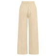 thumbnail image 4 of Girls Wide Leg Corduroy Pants Button Front Zipper Straight Pants with Pockets High Waist Casual Pants for Girls Khaki Pants for Girls Kids Preppy Clothes 7-8 Years, 4 of 6