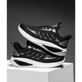 thumbnail image 4 of CANEMON Men's Lightweight Breathable Lace-Up Walking Sneakers, Black, Size 10.5, 4 of 8