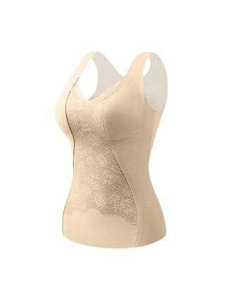 Camisoles with Built in Bra Compression Padded Shapewear Tank Tops