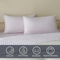 thumbnail image 5 of Pink Gingham Twin Sheet Set, Soft Brushed Microfiber Pink Plaid Twin Bed Sheets, 3-Pieces Pink Checked Sheet Set with Deep Pocket, 5 of 7