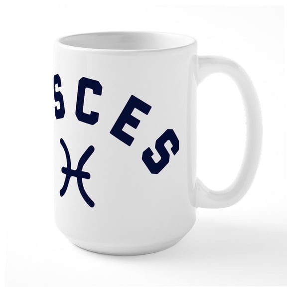 CafePress - Pisces - 15 oz Ceramic Large White Nolvety Mug