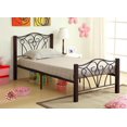thumbnail image 1 of Metal Bed with Dark Cherry Posts, 1 of 1