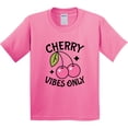 thumbnail image 3 of Inktastic Cherry Vibes Only Retro Youth T-Shirt, 3 of 5