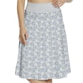 thumbnail image 1 of Women's Spring Pastel Tone Floral Vintage A-line Printed Skirt Casual Wear, 3XL, Pale Green Peach, by Ambesonne, 1 of 6