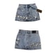 thumbnail image 4 of Falda vaquera sexy estilo gótico retro Y2k, moda urbana, estampado de letras, informal, corta, con estampado de mariposas, minifalda tipo A, 4 of 4