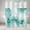 Cyan, variant on Lfeey No Hook Shower Curtain with Snap in Liner, Blue Marble Modern Abstract Double Shower Curtain, 71x78inch
