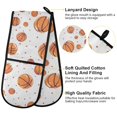thumbnail image 4 of Dailycode Double Sided Oven Mitt with Loop Heat Resistant Kitchen Long Potholders 7" x 35" Adorable Basketball, 4 of 6