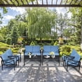 thumbnail image 3 of Patiojoy Ensemble de Conversation de Patio Extérieur en Aluminium de 8 Pcs avec Fauteuils et Table Basse Rembourrés, 3 of 5