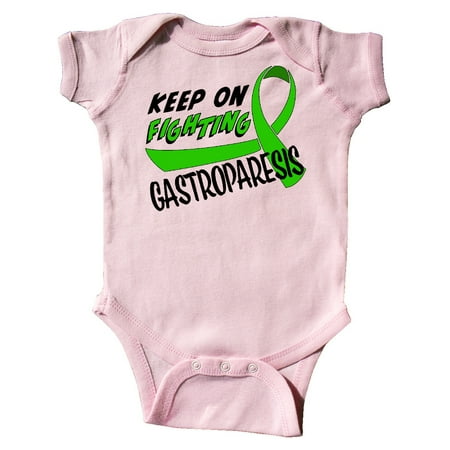 

Inktastic Keep On Fighting Gastroparesis- green ribbon Gift Baby Boy or Baby Girl Bodysuit