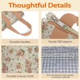 thumbnail image 4 of Pioneer Flower Floral Print Pattern Insulated Lunch Bag for Women & Adults,Large Portable Soft Cooler Lunch Bag,Thermal Food Storage Tote with Pearl Cotton,8.66L,8.75x5.75x9.5 Inch, 4 of 6