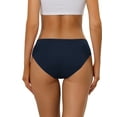 thumbnail image 3 of DARING DIVA Women's Underwear Hipster Soft Panty Available in Plus Size L Navy Blue, 3 of 6