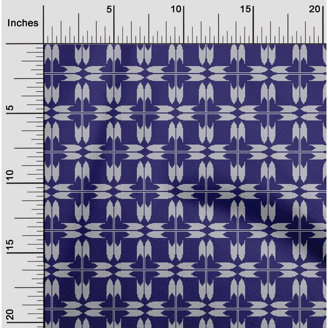 oneOone Cotton Poplin Fabric Arrow Sign Kasuri Decor Fabric Printed BTY 56 Inch Wide