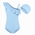 thumbnail image 2 of kpoplk Girls One Piece Swimsuit Quick Dry Beach Swimwear Bathing Suit 2-12 Years(Sky Blue,3-4 Y), 2 of 5