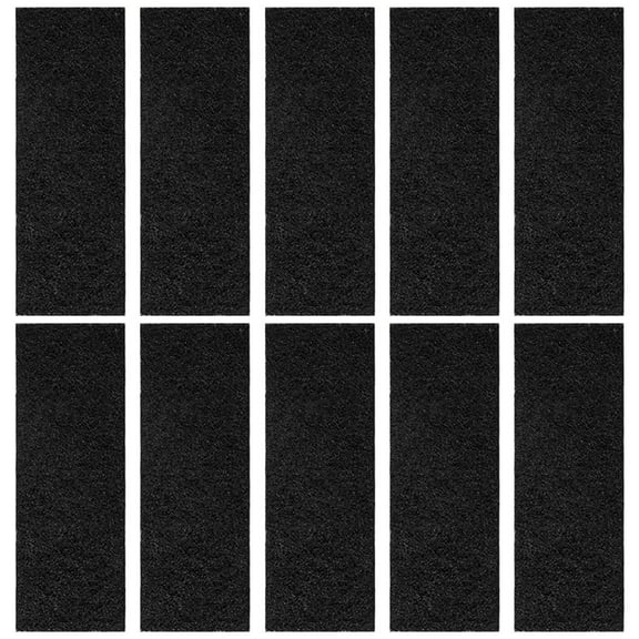 10PCS Activated Carbon Air Vent Filters 4"x12" for Home Floor Ventilation Systems,Black Polyester Purification Sheets