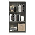 thumbnail image 5 of Furinno Basic 3 Tier Open Bookcase Storage Shelf Organizer, Oak Gray/Black, 5 of 5