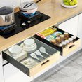 thumbnail image 5 of Cabinet Pull Out Drawer Carbon Steel Slide-Out Shelves Pull Out Cabinet Shelf Bottom-Mounted Slide Out Storage Shelves For Kitchen Cabinets Bathroom Vanity Pantry Extra large 40CM wide blac, 5 of 5