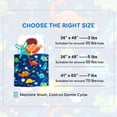 thumbnail image 4 of Anjee Kids Sherpa Fleece Weighted Blanket, 5lbs Blue Dinosaur, Ultra Soft and Cozy Heavy Blanket, Great for Calming and Sleep, 36x48 inch, 4 of 8