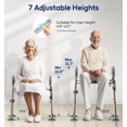 thumbnail image 4 of Asiento de inodoro elevado Bluelog con asas ajustables, 400 libras, 4 of 7
