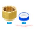 thumbnail image 3 of Tuerca de Flare de Latón SAE 3/4 Uxcell, Paquete de 5, Conexión de Tubo de Cobre Flare a 45 Grados, Tapa de Conexión de Tubo de Latón con Cinta Brillante, 3 of 7
