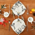 thumbnail image 4 of Napkin Satin Napkin 20*20Inchx6 Kitchen Towel Dinner Plate Towel Decorative Towel Napkin Tea Towel Suitable For Kitchen Table Gray Elephant Pattern, 4 of 8