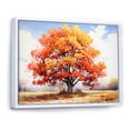 thumbnail image 2 of Designart "Golden Canopy Red Oak Tree Majesty II" Floral Floater Framed Wall Art Living Room, 2 of 7