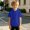 Blue, variant on Solid Color Short Sleeve Hoodies for Boys Pullover Hooded T shirt with Front Pocket Casual Plain Short Sleeve Hooded Top with Kangaroo Pocket for Daily Wear School and Outdoor Activities