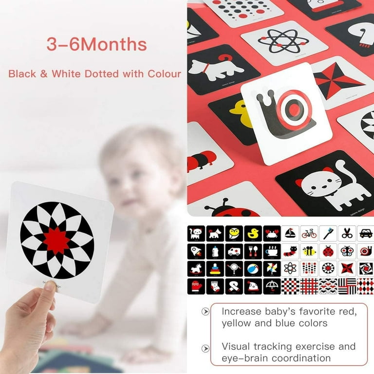 Sensory Flash Cards for New Born Babies Age 0 to 36 Months (Set of 4) 160  Pictures