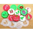 thumbnail image 2 of Designer Stencils C073 Holiday Cupcake and Cookie Stencil Tops, Beige/semi-transparent, 2 of 5