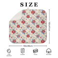 thumbnail image 4 of Pioneer Flower Floral Print Pattern Kitchen Dish Drying Mat 1 Pack, Ultra Absorbent Microfiber Drainer Mat, 16"x18", 4 of 6