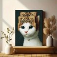thumbnail image 6 of Qisvanset Abstract Toast Cat Headwear Canvas Print 15.75x11.81 Inches, 6 of 8