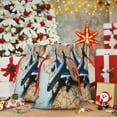 thumbnail image 5 of Fuzoiu Airplane World Map Adventure Print Christmas Gift Bag,Burlap Gift Bag with Drawstring Closure & Hang Tag,Perfect for Holidays, Birthdays, and Special Occasions-Small, 5 of 7