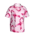 thumbnail image 2 of Bixox Men's Hawaiian Shirts Men's Breast Cancer Ribbons Awareness Print Short-Sleeve Shirt-X-Large, 2 of 8