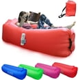 thumbnail image 1 of Inflatable Lounger, Waterproof Air Sofa with Comfortable Cushions, Portable Inflatable Sofa, red, 1 of 5