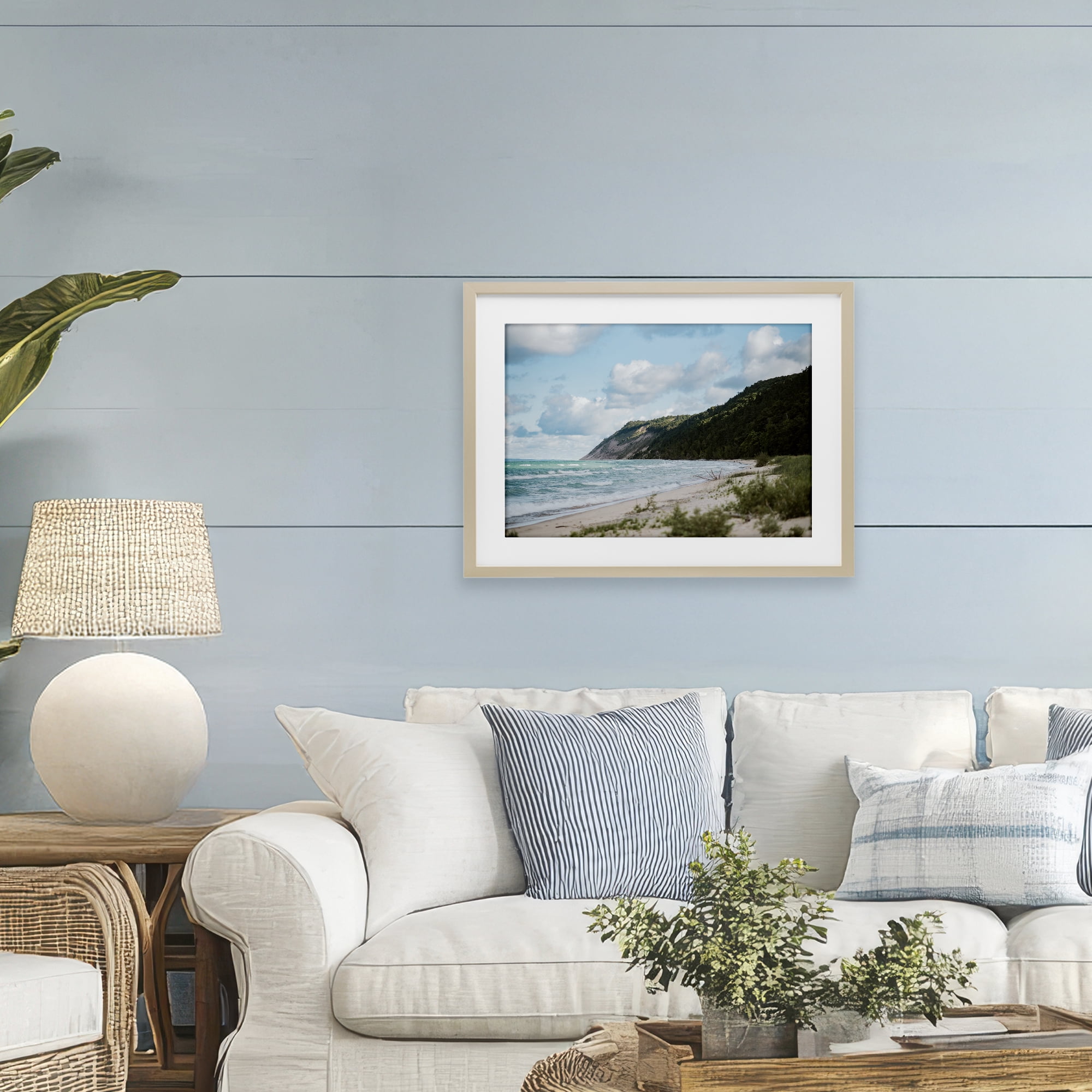 Stupell Industries Sleeping Bear Cliff Birch Framed Print Under Glass, design by Amy Carroll