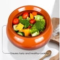 thumbnail image 6 of STP GOODS Traditional Natural Clay Stoneware Soup Tureen with Lid and Wooden Trivet 2.6 Qt (2.5 L) Handmade Oven Cooking Pot Casserole Tureen Stoneware Clay Pot Clay Cookware, 6 of 12