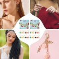 thumbnail image 6 of 24 Pcs Flat Round with Lightning Stitch Markers Enamel Alloy Crochet Stitch Marker Charms 304 Stainless Steel Clasp Locking Stitch Marker for Knitting Weaving Sewing Jewelry Making, 6 of 6