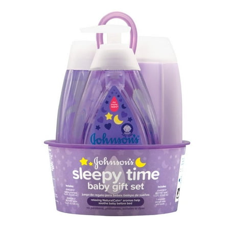 Johnson's Sleepy Time Relaxing Baby Bedtime Gift Set, 4 (Best Baby Soap And Lotion)