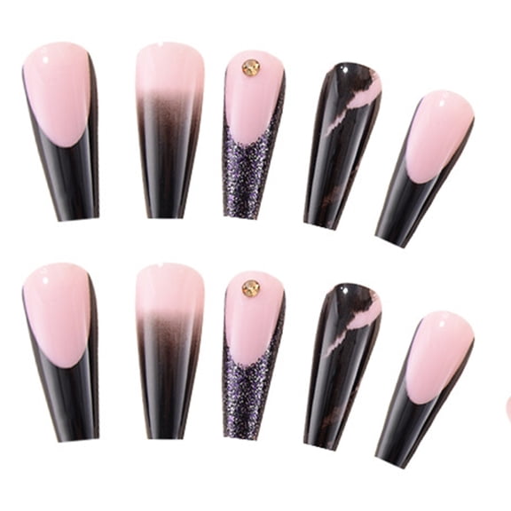 Shining Style Artificial Nails Unique Trendy Pattern Nail Decor for Nail Art Decoration Use Glue Models