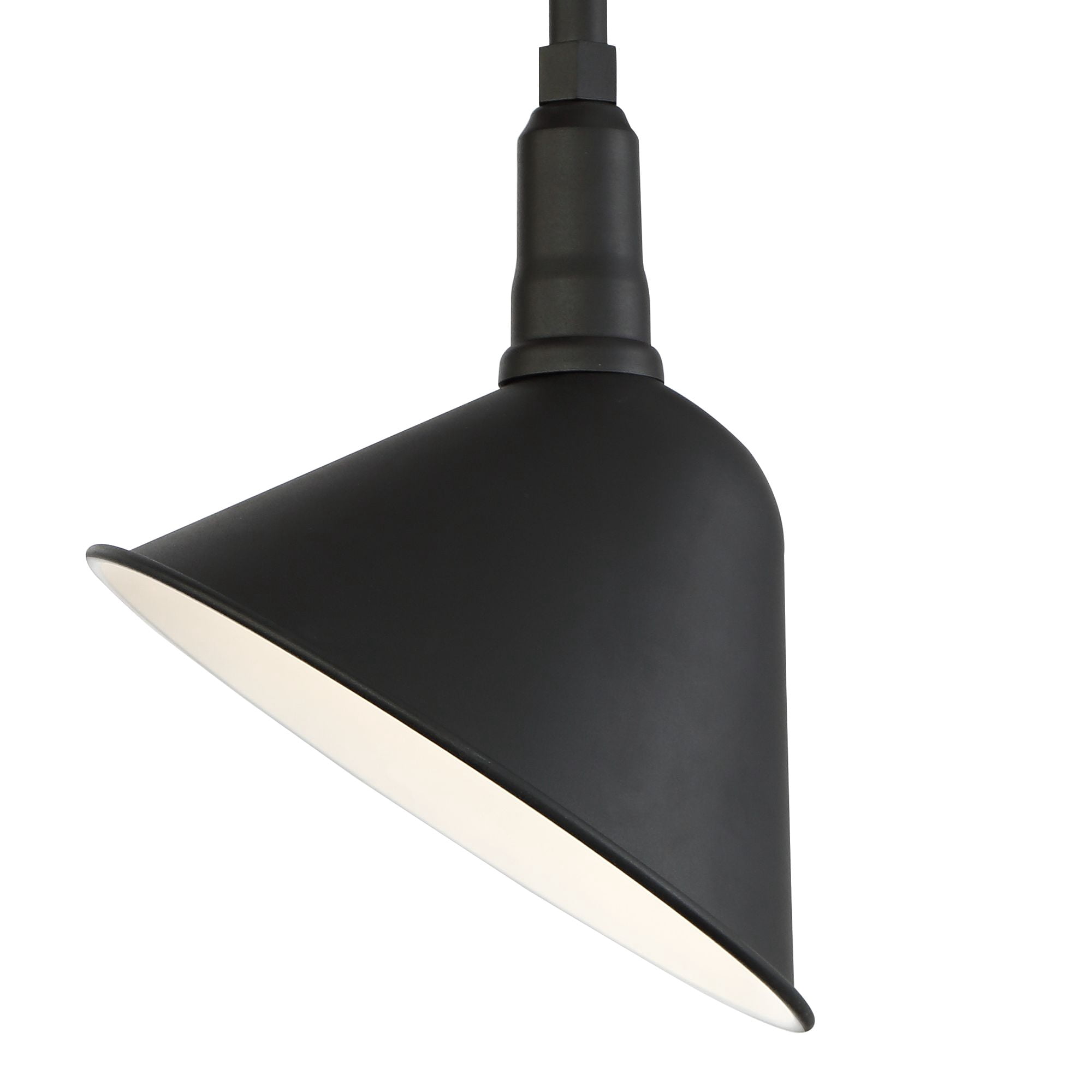 Franklin Iron Works Neihart Rustic Farmhouse Outdoor Barn Light Fixture Black Curving Gooseneck 18" for Post Exterior Barn Deck House Porch Yard Patio