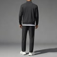 thumbnail image 4 of Men Full Zip Tracksuit Set Two Piece Long Sleeve Jacket and Pants Athletic Leisurewear Outfit for Daily Use, 4 of 5