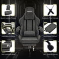 thumbnail image 6 of Fumahaus Big and Tall Gaming Chair, Ergonomic Office Chair with Lumbar Support & Linkage Armrests, High Back Gaming Chair for Adults, Computer Office Chair with Footrest, Gray, 6 of 9