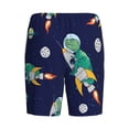 thumbnail image 5 of Fotbe Astronaut Dinosaur and Space Pajama Shorts for Men, Men's Pajama Bottoms, Sleepwear,Short Pajama Pants-Large, 5 of 9